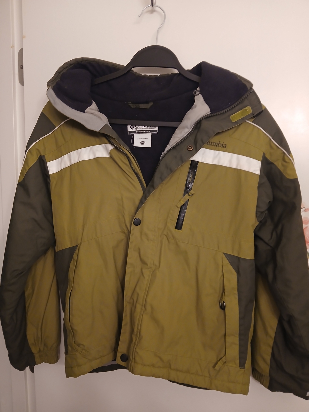 Columbia Olive Green Kids Jacket with Dark Trim